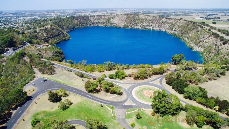 Stop for a swim at Little Blue Lake sink hole.