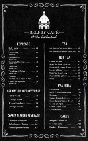 Cafes in Instramuros: Belfry Café beverage tea