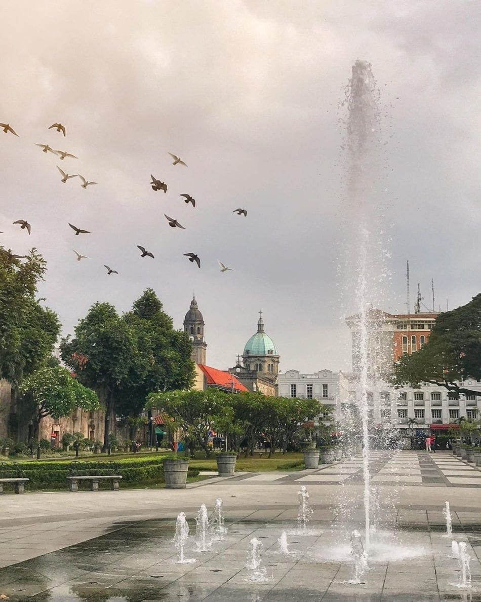 Manila Cathedral fountain