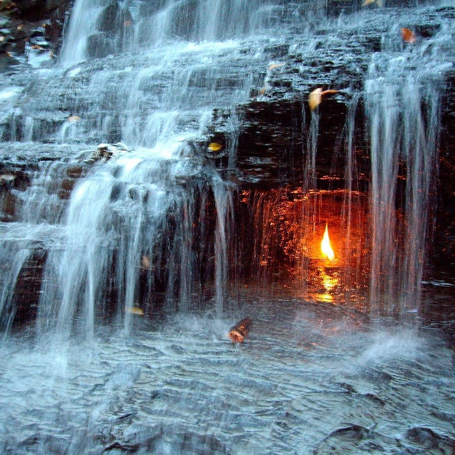 10 of the Strangest Places in the World Eternal Flame Falls strangest places in the world