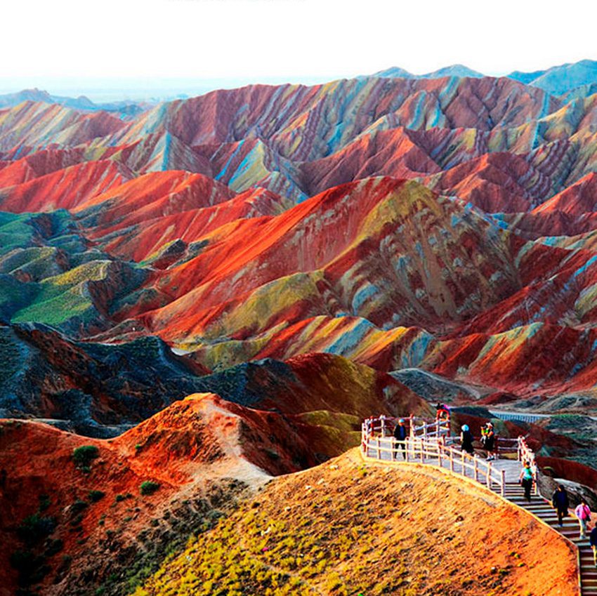 Rainbow Mountains of China strangest places in the world