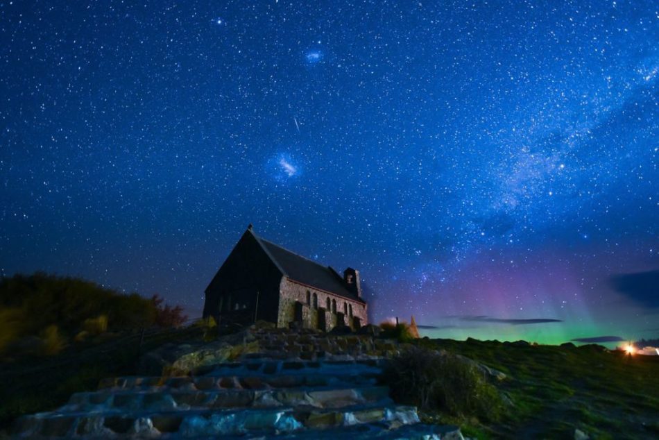 Southern Lights in Lake Tekapo New Zealand